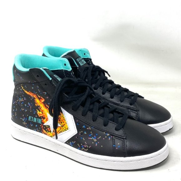 Converse Pro Leather Basketball High NBA Jam Shoes Black Men's Sneakers 171313C - Picture 4 of 11